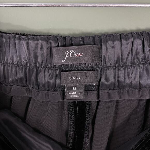 J.Crew Womens Easy Pull On Velvet Ankle Pants in Black Size 8 - Picture 10 of 16